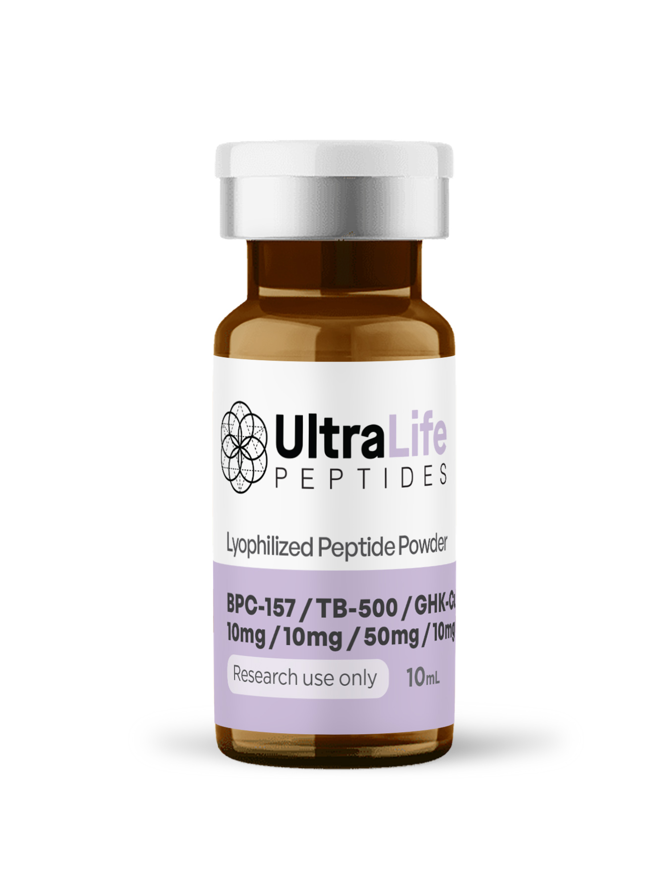 Vial - KLOW – BPC-157 / TB500 / GHK-Cu / KPV 10mg / 10mg / 50mg / 10mg